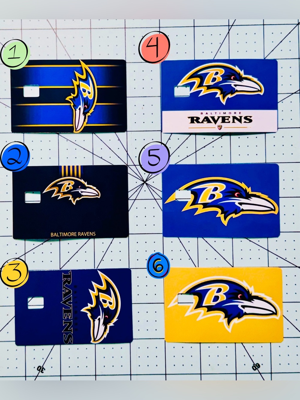 Baltimore Ravens high quality glossy credit card skin decal.